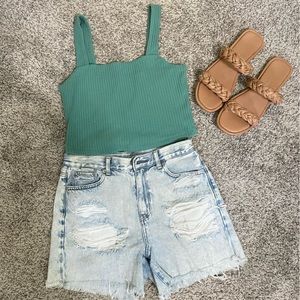 American eagle mom jean shorts